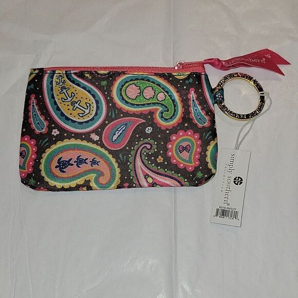 Simply Southern Keyring Key Ring ID Wallet Card holder  NWT P. - Picture 3 of 6